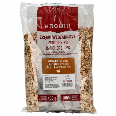 Zrębki do wędzenia MIX do drobiu (50%jabł+50%buk) 450g