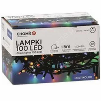 Lampki 100 LED multikolor dł. 3+5m