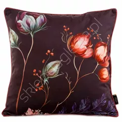 Poszewka Velvet 45*45cm bordowo-turkusowa