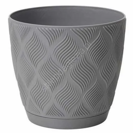 Doniczka Form Flow Petit Eco Rec z podst. 19 platyna