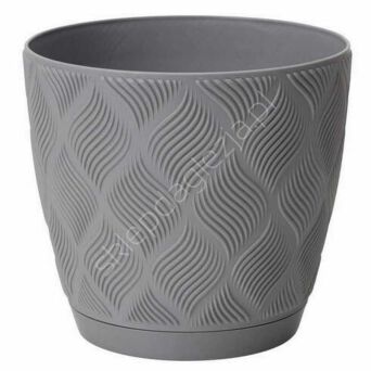 Doniczka Form Flow Petit Eco Rec z podst. 19 platyna