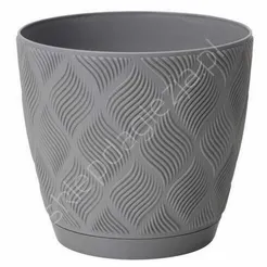 Doniczka Form Flow Petit Eco Rec z podst. 19 platyna