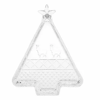 Talerz szklany Choinka 20,5x3cm