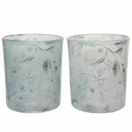 Świecznik szklany walec  7x8,2cm