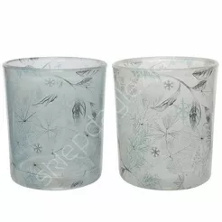 Świecznik szklany walec  7x8,2cm