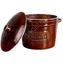 Garnek kamionka 6L z pokrywką