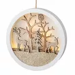 Bombka płaska z pejzażem LED 14cm