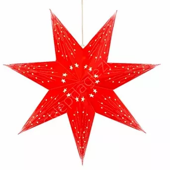 Gwiazda czerwona z papieru Led 40cm 