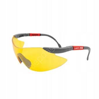 Okulary ochronne żółte regulowane + etui