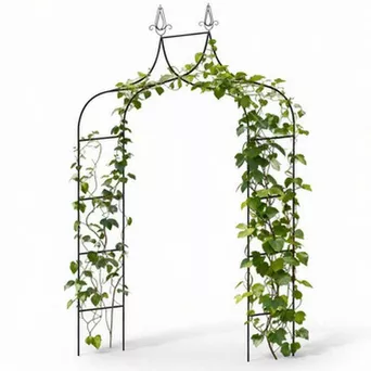 Pergola ogrodowa metalowa łuk, drabinka 150x37x240cm