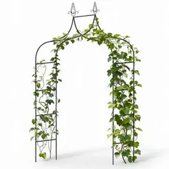 Pergola ogrodowa metalowa łuk, drabinka 150x37x240cm