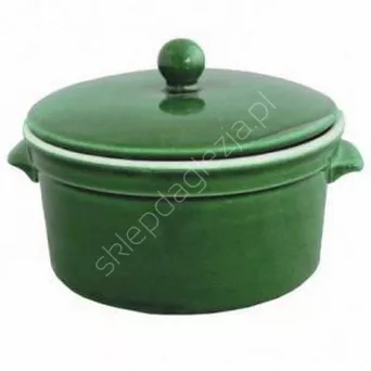 Garnek kamionka 0,5L z pokrywą prosty  mix