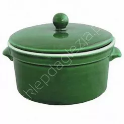 Garnek kamionka 0,5L z pokrywą prosty  mix