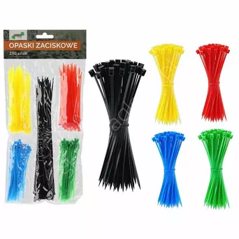 Opaski plastikowe kolor kpl. 250szt.