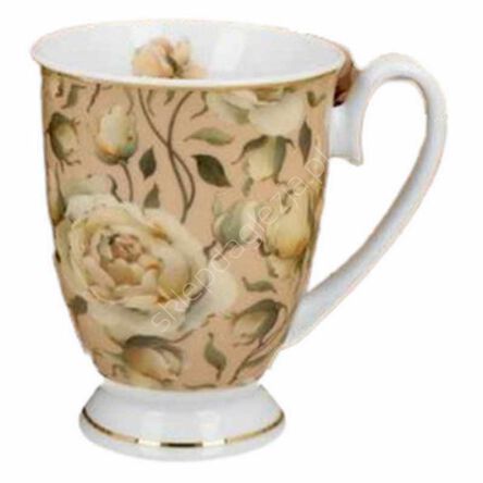 Kubek English Roses Cream Golden Line