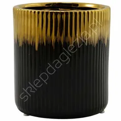 Osłonka ceramiczna złoto- czarna 15*15*16cm