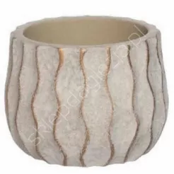 Doniczka cer Vave cream/gold 16/13cm