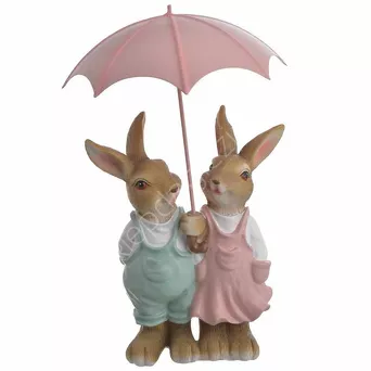 Figurka Zajączki z parasolem