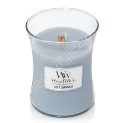 Świeca Wood Wick średnia Stone Washed Suede