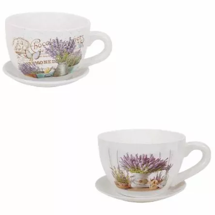 Doniczka ceramiczna 19*15*11cm Filiżanka mix wzorów