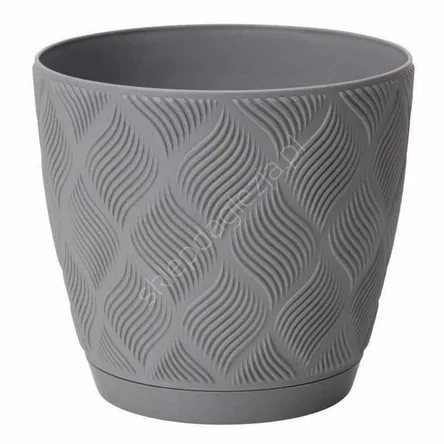 Doniczka Form Flow Petit Eco Rec z podst. 15 platyna