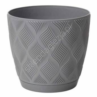Doniczka Form Flow Petit Eco Rec z podst. 15 platyna
