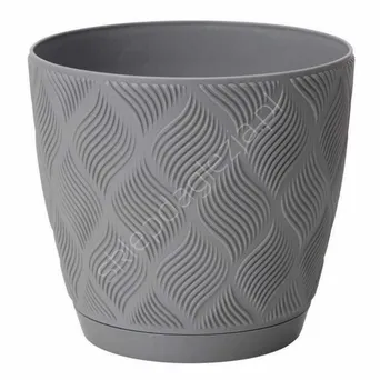 Doniczka Form Flow Petit Eco Rec z podst. 15 platyna