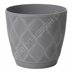 Doniczka Form Flow Petit Eco Rec z podst. 15 platyna