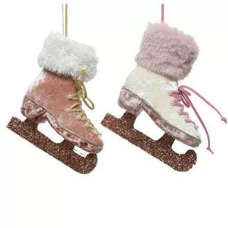 Zawieszka Łyżwy białe 12cm