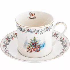 Filiżanka świąteczna Magia Świąt ze spodkiem 220ml