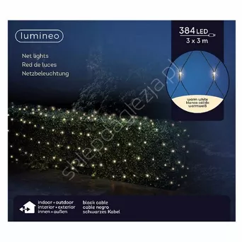 Lampki 384 LED białe ciepłe 300x300cm