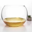 Świecznik szklany Kula Golden Honey 13,5cm