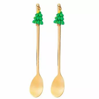 Łyżeczka świąteczna Choinka na blistrze 2szt