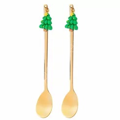 Łyżeczka świąteczna Choinka na blistrze 2szt