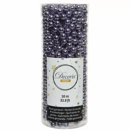 Girlanda koraliki  8mmx10m fioletowe