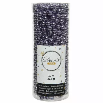 Girlanda koraliki  8mmx10m fioletowe