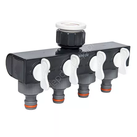 Rozdzielacz na kran 4-drożny z zaworami na 1