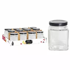 Słoiczek  100ml kwadratowy z zakrętką 12szt
