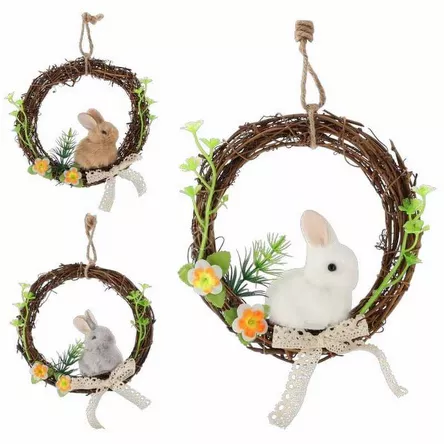 Wianek z zajączkiem 15x15x3cm