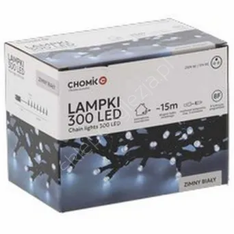 Lampki 300 LED białe zimne dł. 3+15m