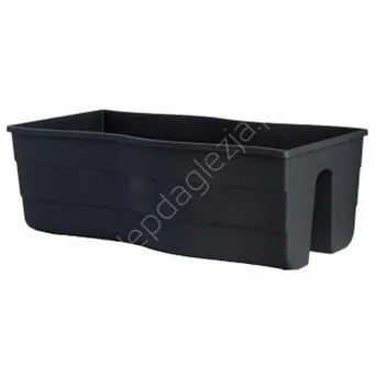 Doniczka Form balustradowa fala 60 Czarna