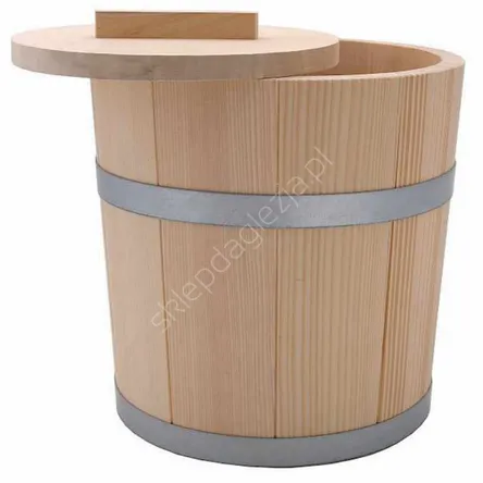 Beczka drewniana z pokrywką 15L