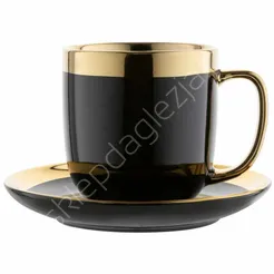 Filiżanka Berlotti ze spodkiem 320ml czarna