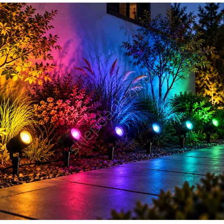 Reflektory ogrodowe LED 6 multikolor dł. 3 + 10m