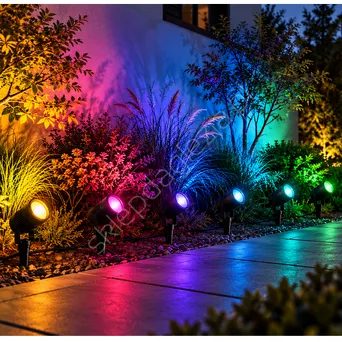 Reflektory ogrodowe LED 6 multikolor dł. 3 + 10m