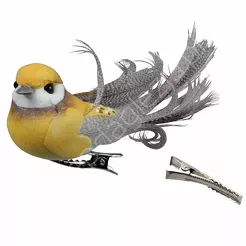 Klips Ptaszek żółty 1szt 