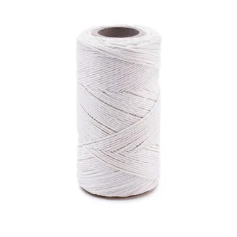 Sznurek nici lniane białe nabłyszczane 120m/100g