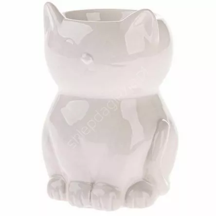 Kominek ceramiczny zapachowy – kot biały