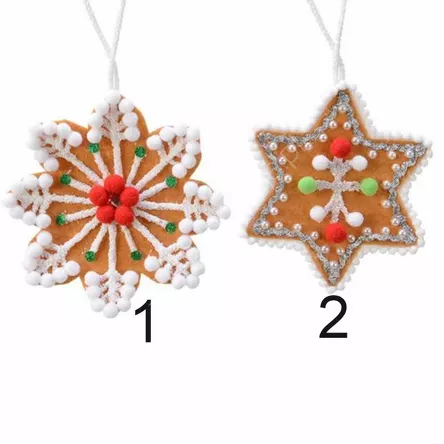 Zawieszka Piernikowa śnieżynka 12cm