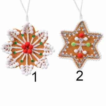Zawieszka Piernikowa śnieżynka 12cm